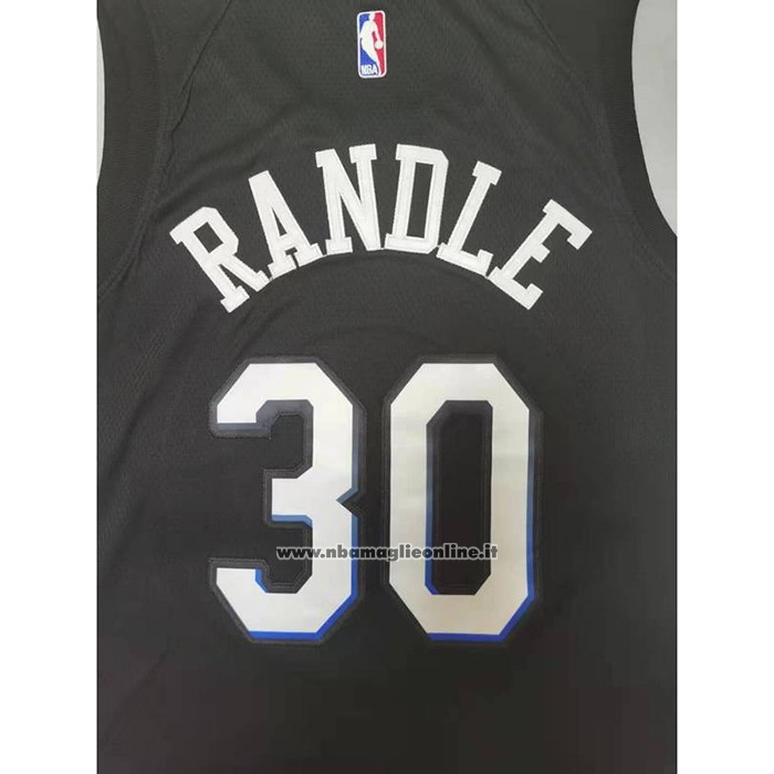 Maglia New York Knicks Julius Randl #30 Citta 2020-21 Nero